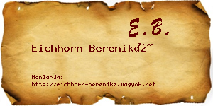 Eichhorn Bereniké névjegykártya